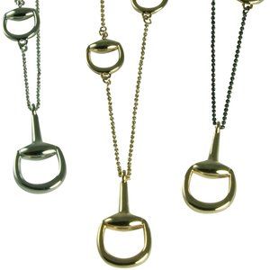 EQUESTRIAN DESIGNER INSPIRED, 3 HORSE BIT NECKLACE